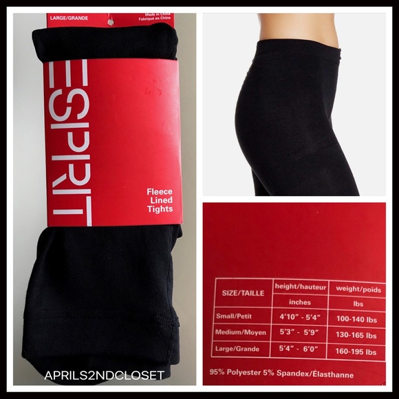 COZY BLACK FLEECE LINED TIGHTS A2C - Picture 3 of 8